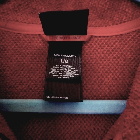 THE NORTH FACE 1/4 Zip Waffle Weave Pullover Maroon / Dark Red Men's L - Picture 5 of 7